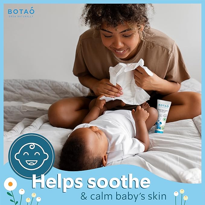 Baby's Natural Diaper Cream | Organic Diaper Cream EWG Verified | Naturally Soothes Baby Rashes | Baby zinc Ointment Natural | For Sensitive Skin with Aloe Vera & Calendula, 2.5Oz (2 Pack)