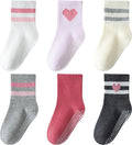Toddler Grip Socks with Non-Slip Unisex Baby Stripe Crew Cotton Socks | Retro by Wamvp