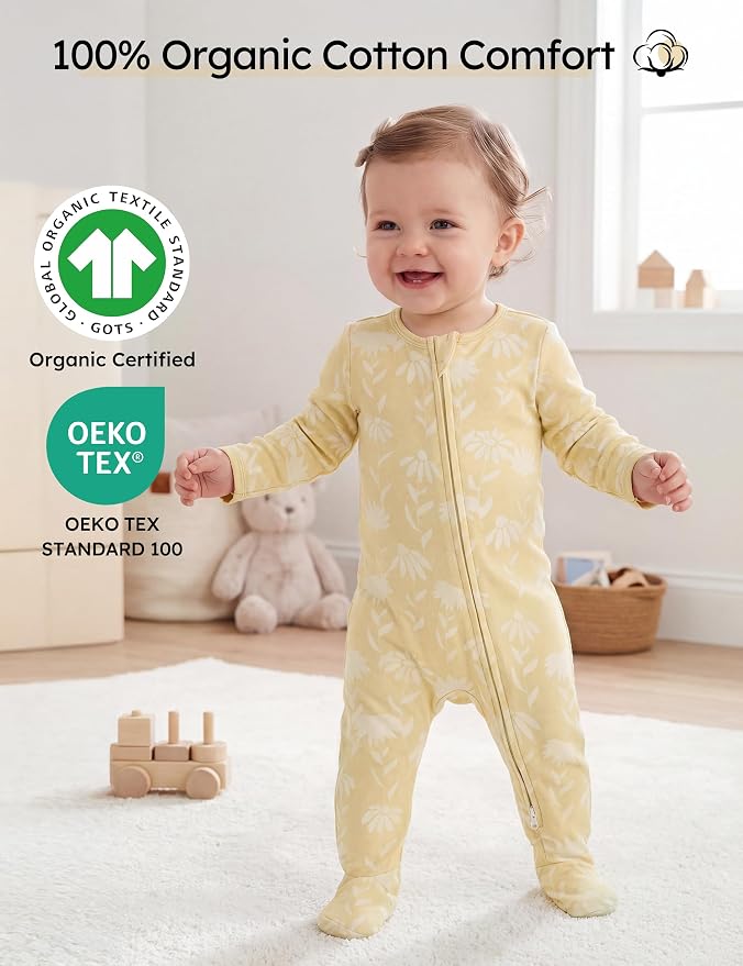 Yoofoss Baby Pajamas 100% Organic Cotton Baby Sleepers - Image 2