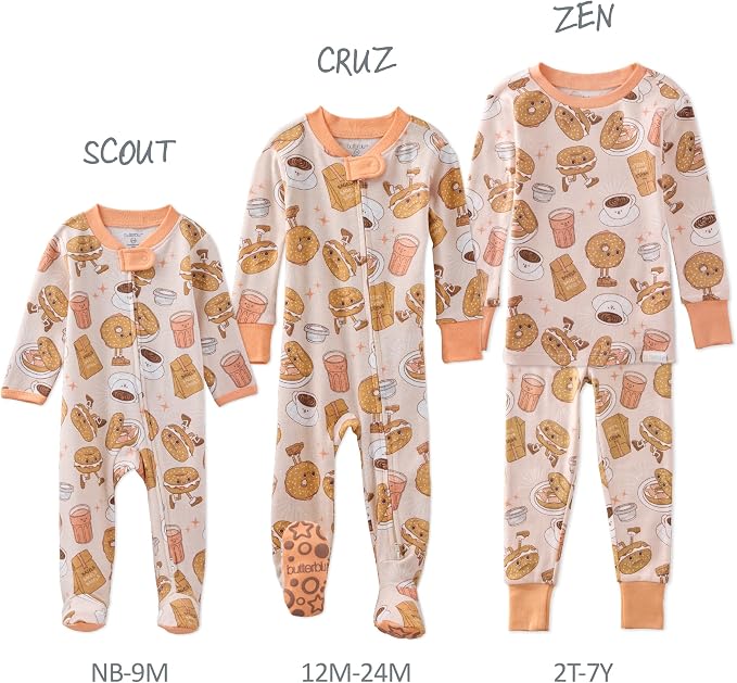 Butterblu Scout Sleep & Play 100% Organic Cotton Footed Zip Front PJs | GOTS - Image 6