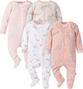 Gerber Baby Girls 4-Pack Sleep 'N Play Footie by Gerber