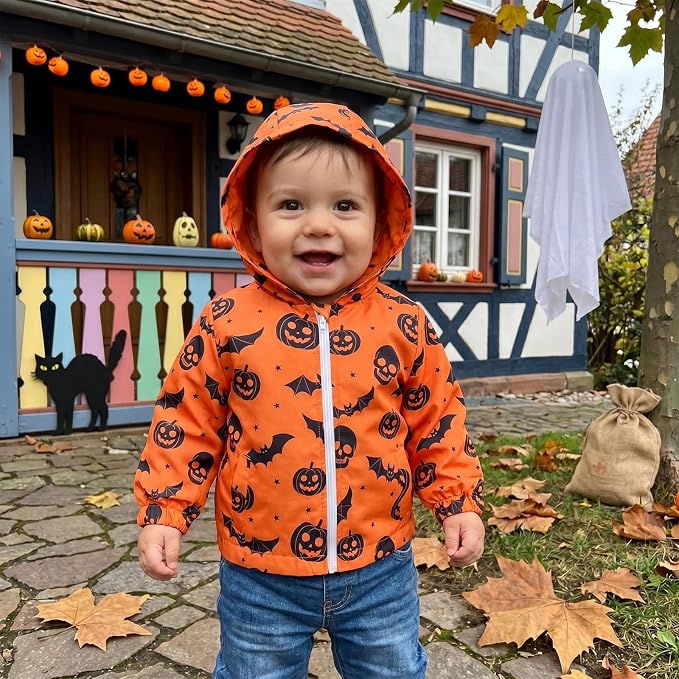 Toddler Baby Boy Windbreaker Jacket Camo Zipper Hooded Rain Coat - Image 3