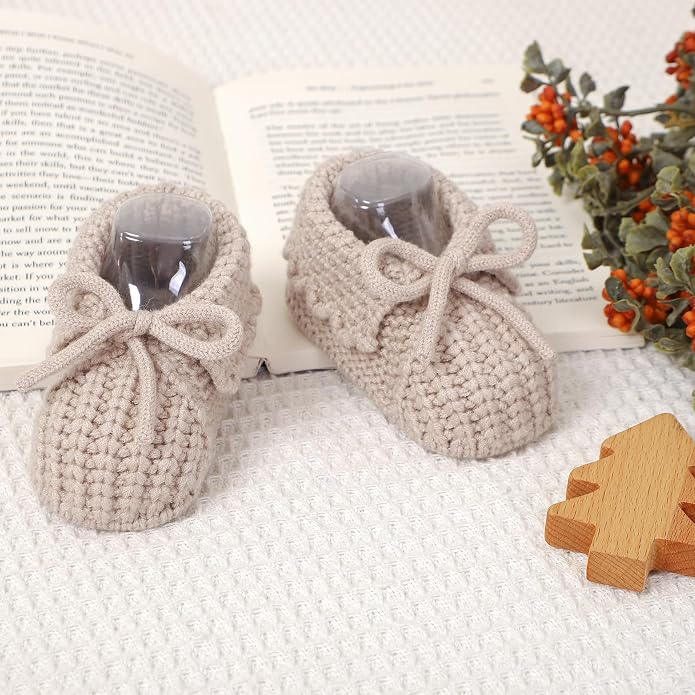 mimixiong Baby Booties Newborn Infant Sock Shoes | Hand Knitting Crochet Boy - Image 3