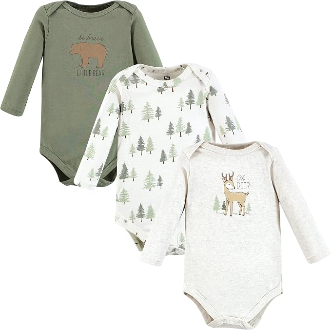 Hudson Baby baby-boys Cotton Long-sleeve Bodysuits 3-pack by HudsonBaby
