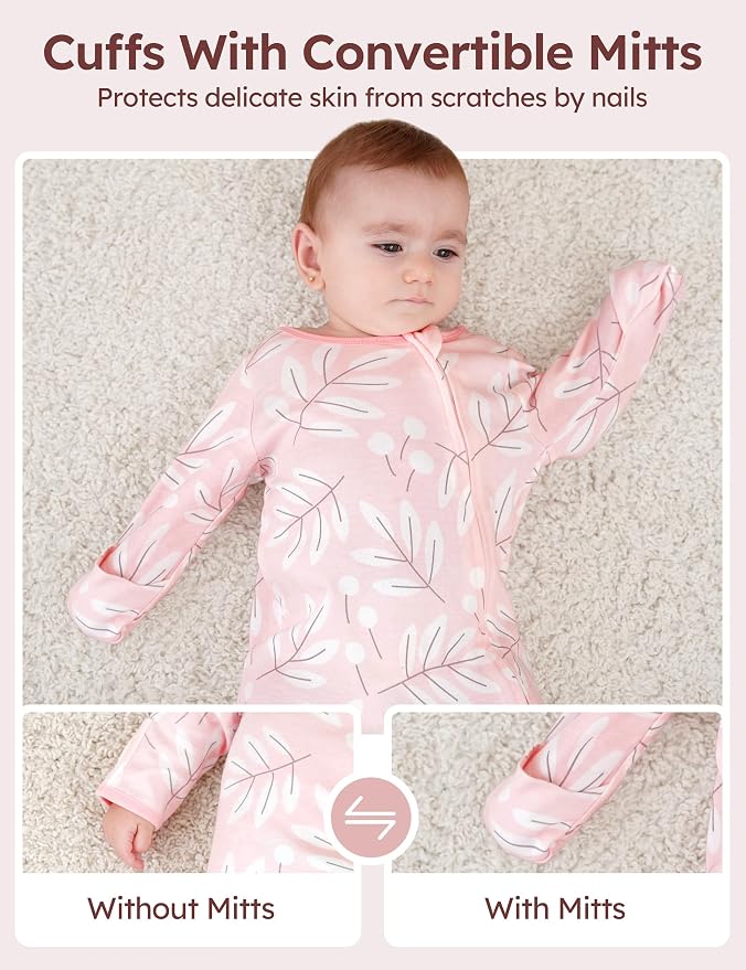 Unnivoll Baby Sleepers 100% Cotton Baby Pajamas Baby Boys Girls Clothes | - Image 5