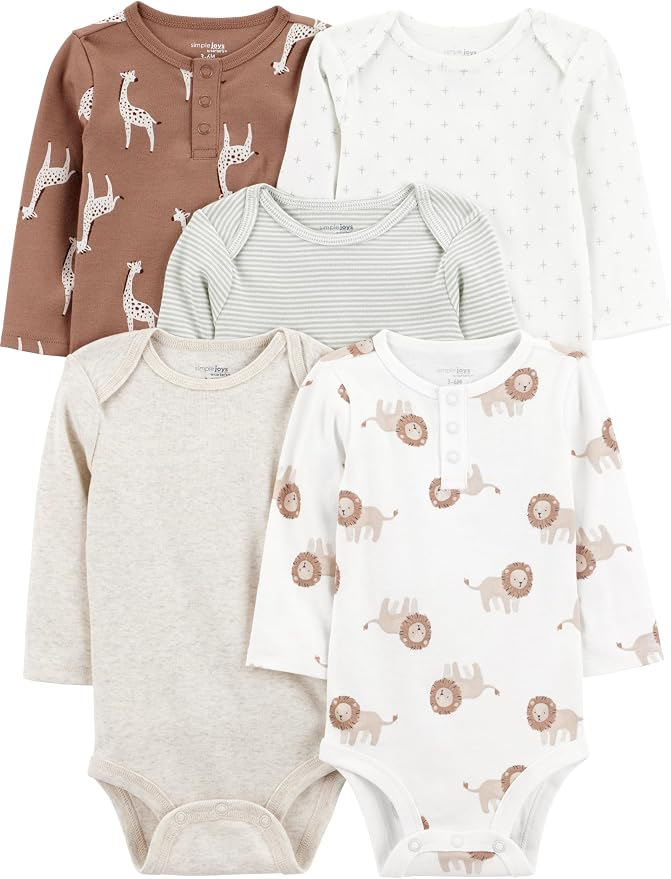 Simple Joys by Carter's Baby 5-pack Long-sleeve Bodysuit by SimpleJoysbyCarters