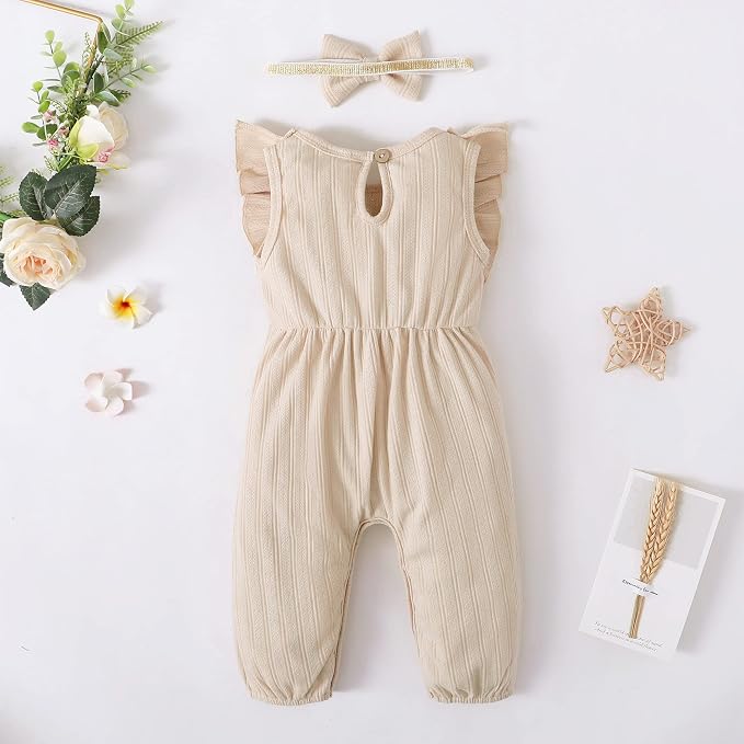 Mioglrie Newborn Baby Girl Clothes 1 Piece Infant Fall Winter Romper Outfit | - Image 3
