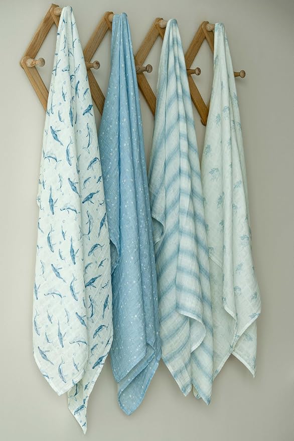 Muslin Swaddle Blankets for Newborn, Cotton Receiving Blanket | 4 Pack 100% - Image 7