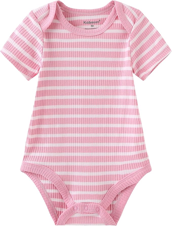 Kiddiezoom Newborn Baby Unisex Cotton One-Piece Bodysuits Baby Gift 5-Pack Baby - Image 7