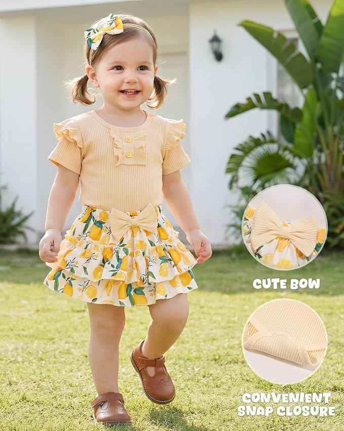 HONGTEYA Baby Girl Clothes Set Newborn Infant Summer Outfits - Image 2
