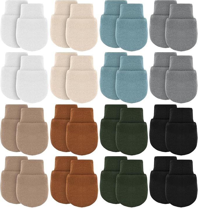Cuffbow 16 Pairs Baby Mittens for Newborn Baby Boys Girls Infant Toddler by Cuffbow