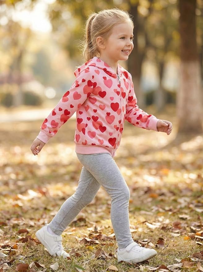 Baby Girl Zip-up Jacket Rainbow Unicorn Cotton Hoodie Sweatshirt Toddler Fall - Image 6