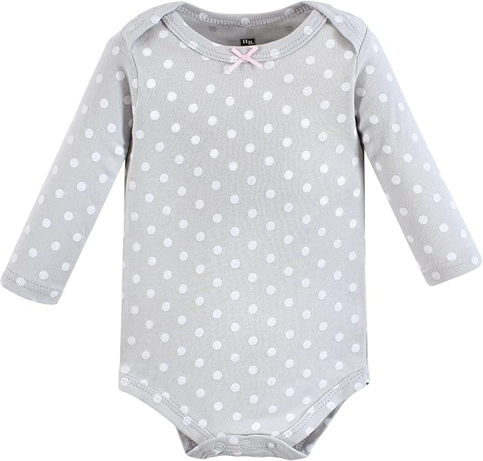 Hudson Baby Baby Girls' Cotton Long-sleeve Bodysuits 3-pack - Image 4