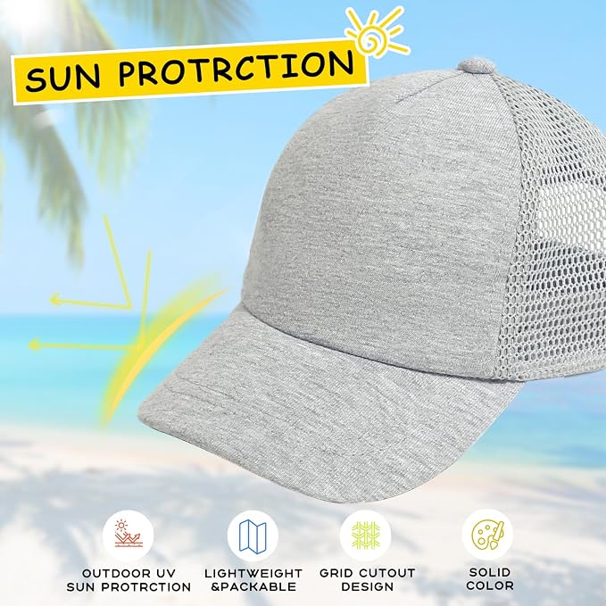 Mesh Toddler Baseball Cap, Adjustable Breathable Sun Hat - Image 2