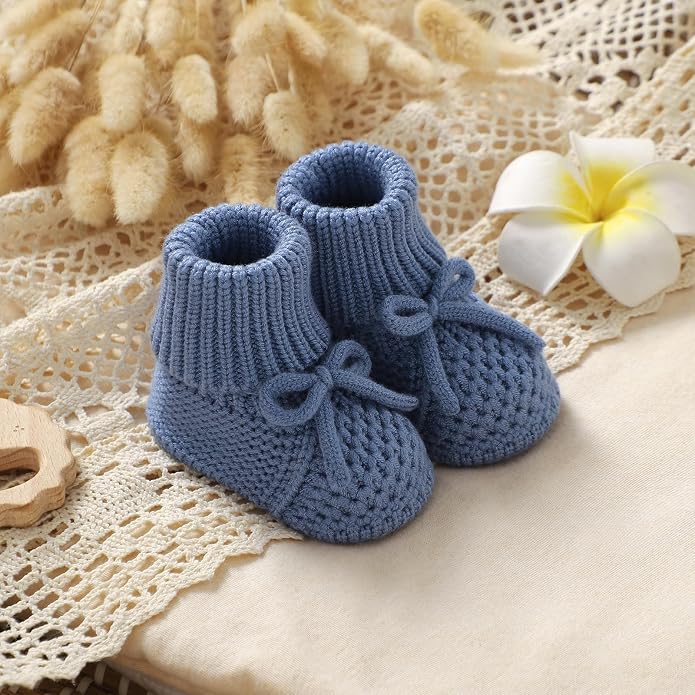 Newborn Shoes Knitted Baby Booties Infant Boys Girls First Walkers | Handmade - Image 5