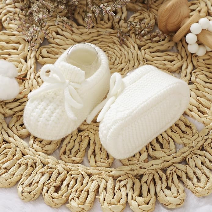 Baby Booties Newborn Baby First Shoes | Cozy Warm Knit Soft Booties - Image 5