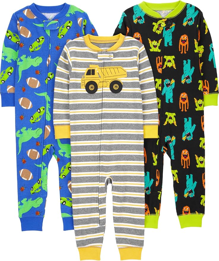 Simple Joys by Carter's Babys' 3 pack Snug Fit Footless Cotton Pajamas by SimpleJoysbyCarters