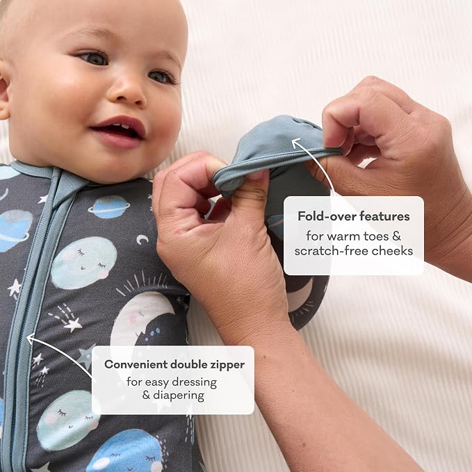 Little Sleepies Pajamas for Baby Boys & Girls, Viscose from Bamboo Baby Pajamas - Image 5