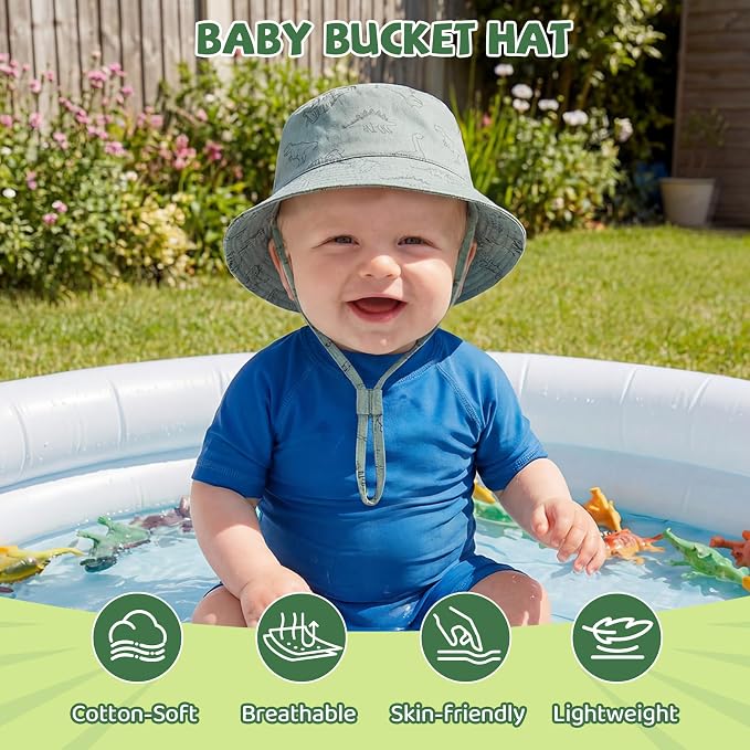 Durio Baby Sun Hat UPF50+ Wide Brim Bucket Hats - Image 7