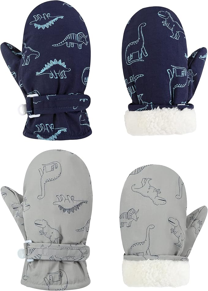 Toddler Mittens Lined Fleece Snow Gloves by Fynnsure