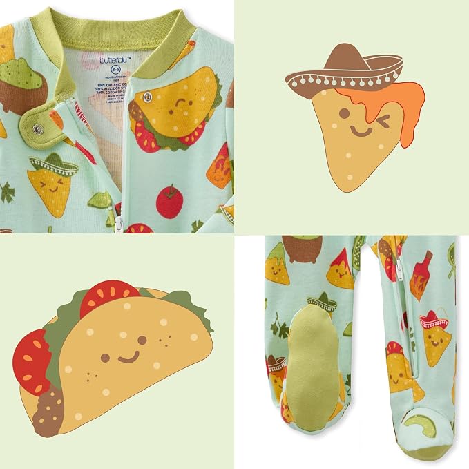 Butterblu Scout Sleep & Play 100% Organic Cotton Footed Zip Front PJs | GOTS - Image 7