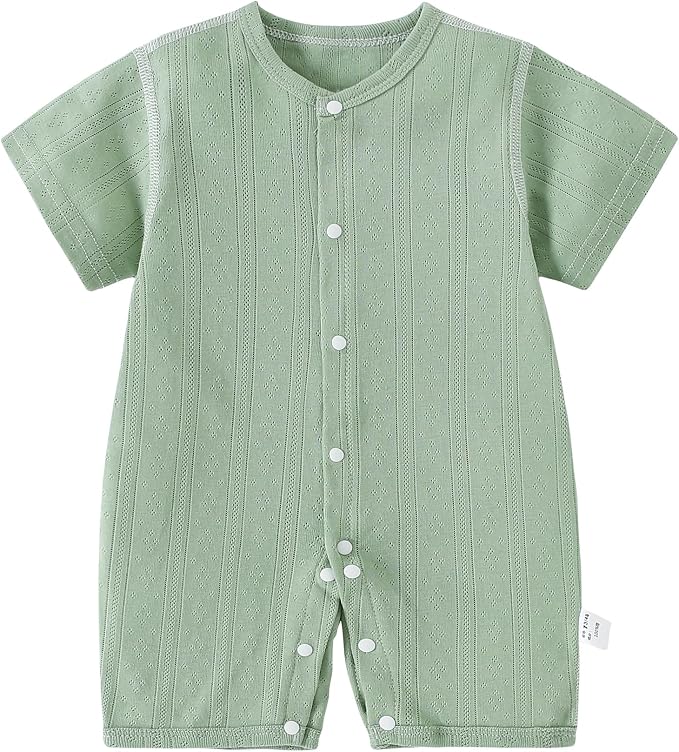 AMIYAN Unisex Baby Cotton Romper Boys Short Sleeve One-Piece Jumpsuit Infant by AMIYAN