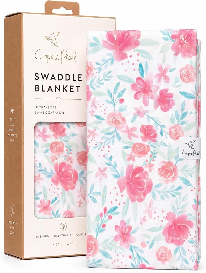 Copper Pearl Swaddle Blankets for Newborns | Soft Stretchy Receiving Blankets by CopperPearl