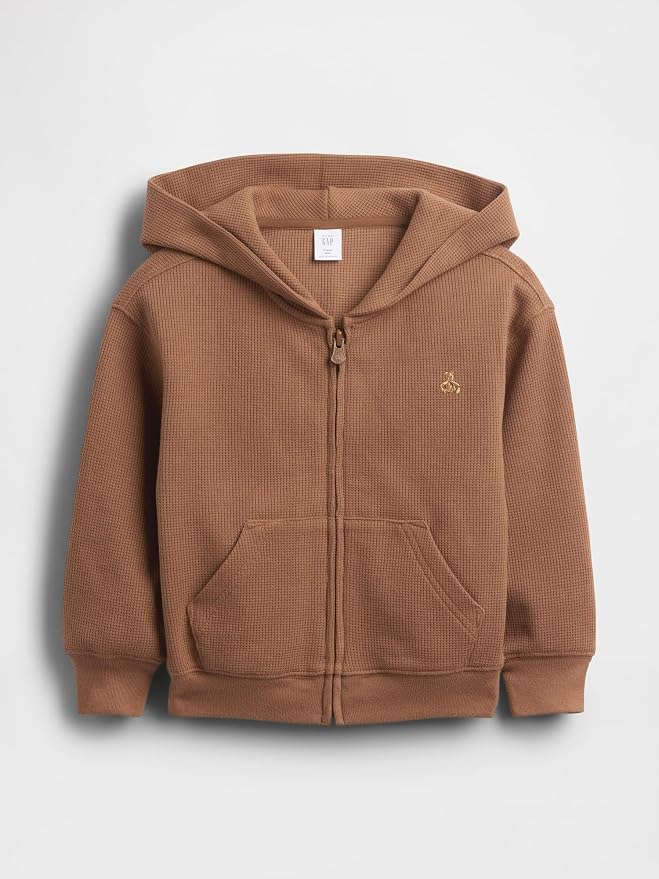 GAP Baby Boys' Icon Waffle Full Zip Hoodie - Image 3
