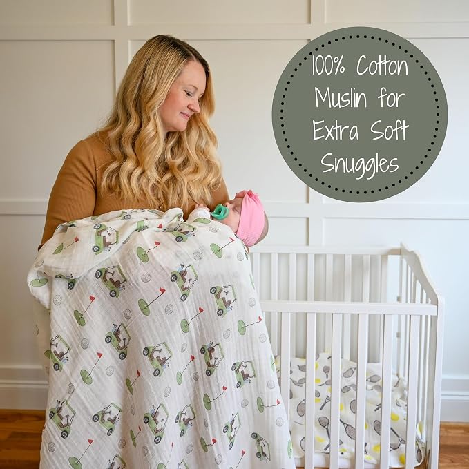 LollyBanks Baby Swaddle Blankets, 100% Organic Cotton Muslin Baby Blanket | 47" - Image 5