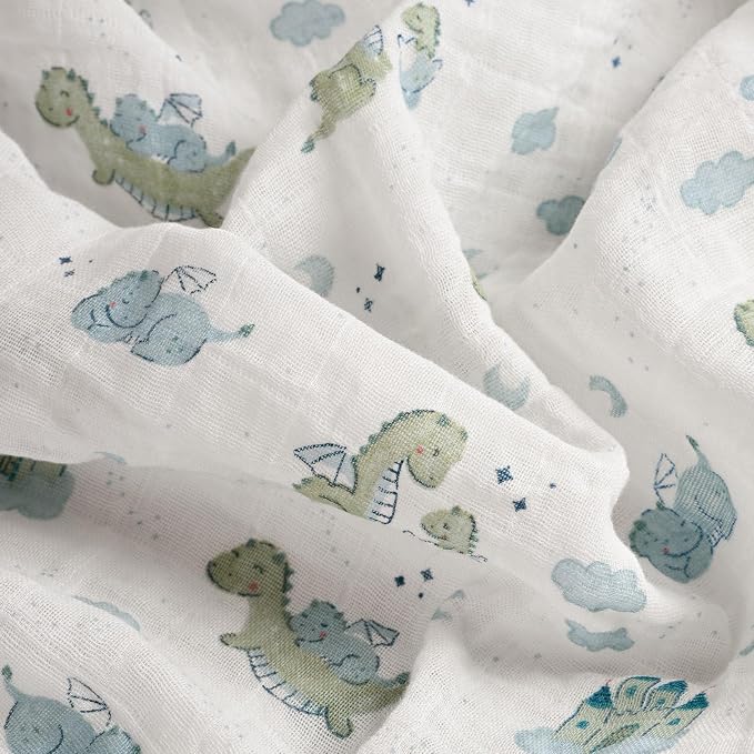 Muslin Swaddle Blankets for Newborn, Cotton Receiving Blanket | 4 Pack 100% - Image 10
