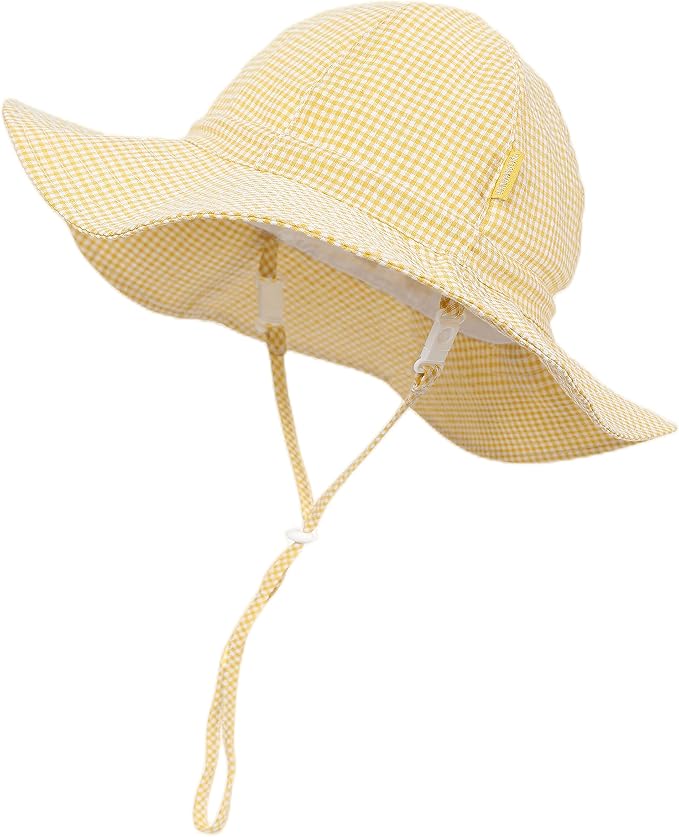 Baby & Toddler Wide Brim Sun Hats UPF 50+ Sun Protection Bucket Cap Cute by Dasmini