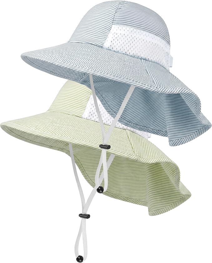 Toddler Baby Sun Hat Kids Summer Beach Essentials Adjustable Beach Hats by HONGTEYA