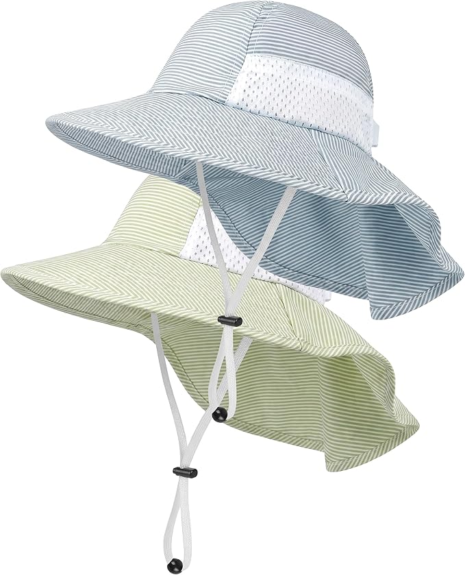 Toddler Baby Sun Hat Kids Summer Beach Essentials Adjustable Beach Hats by HONGTEYA