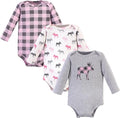 Hudson Baby Baby Girls' Cotton Long-sleeve Bodysuits 3-pack by HudsonBaby