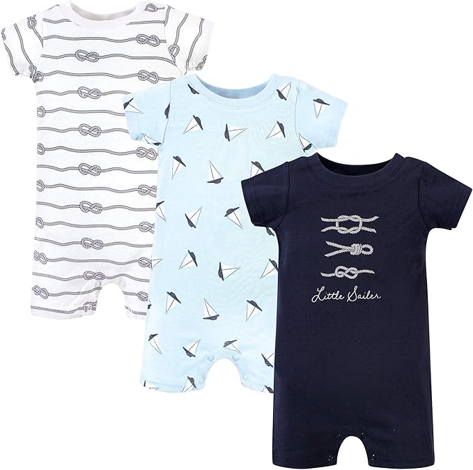 Hudson Baby Unisex Cotton Rompers by HudsonBaby