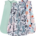 Baby Sleep Sack 12-18 Months 3 Pack Baby Wearable Blanket 100% Rayon Cotton 2-Way Zipper Toddler Sleeping Sack .Comfy Soft Lightweight TOG 0.3 (Rabbit&Rocks&Green,)