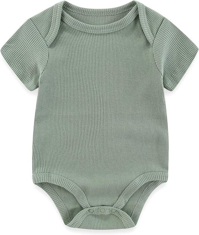 Kiddiezoom Newborn Baby Unisex Cotton One-Piece Bodysuits Baby Gift 5-Pack Baby - Image 2