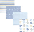 Hudson Baby Unisex Baby Cotton Flannel Receiving Blankets 4-Pack, One Size by HudsonBaby