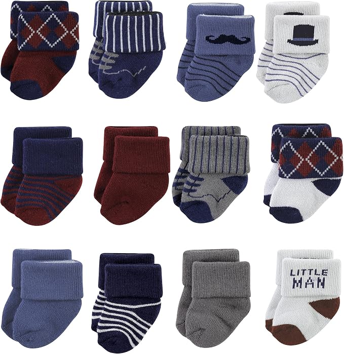 Hudson Baby Basics Unisex Baby Cozy Terry Baby Sock 12-Pack by HudsonBaby