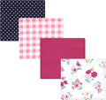 Hudson Baby Unisex Baby Cotton Poly Flannel Receiving Blankets, Butterfly Floral by HudsonBaby