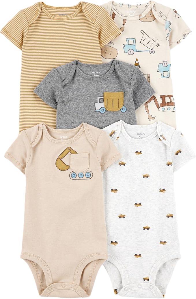 Carter's Baby Boys 5-Pack Original Short Sleeve Bodysuits by Carters