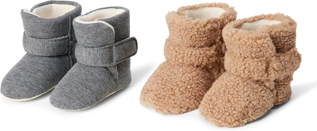 Amazon Essentials Unisex Babies' Soft Hook & Loop Booties, Infant Crib Shoes by AmazonEssentials