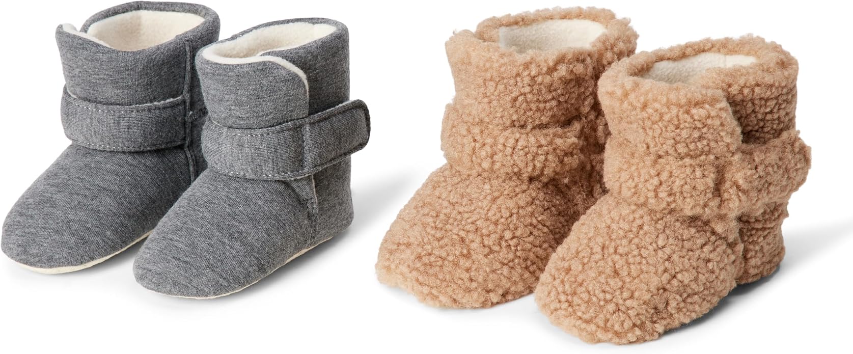 Amazon Essentials Unisex Babies' Soft Hook & Loop Booties, Infant Crib Shoes by AmazonEssentials