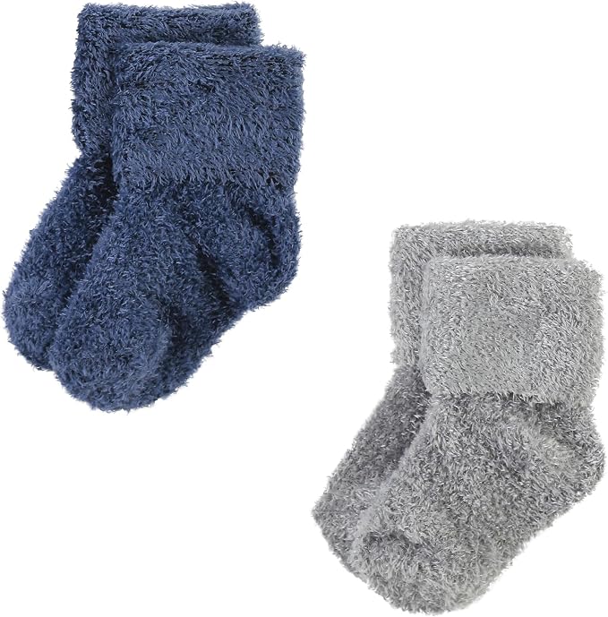 Hudson Baby Baby 8-pack Cotton Rich Newborn and Terry Socks - Image 5