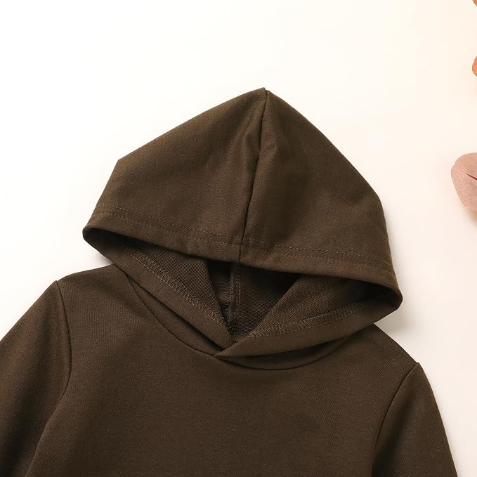 Happy Town Toddler Baby Boy Girl Sweatshirt Hoodie Pullover Fall Outfits Solid - Image 4