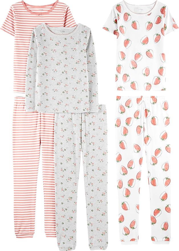 Simple Joys by Carter's Girls 6-piece Snug Fit Cotton Pajama Set by SimpleJoysbyCarters
