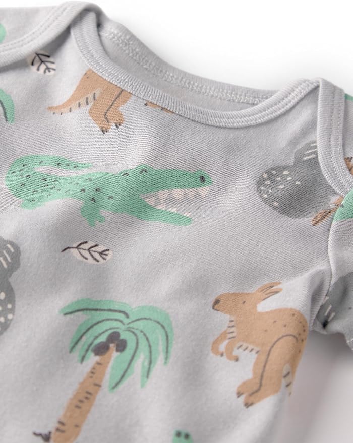 little planet by carter's Unisex Baby 3-pack Short Sleeve Bodysuits Made - Image 2