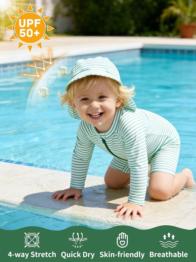 UPF 50+ Baby Toddler Boy One Piece Swimsuit - Image 6