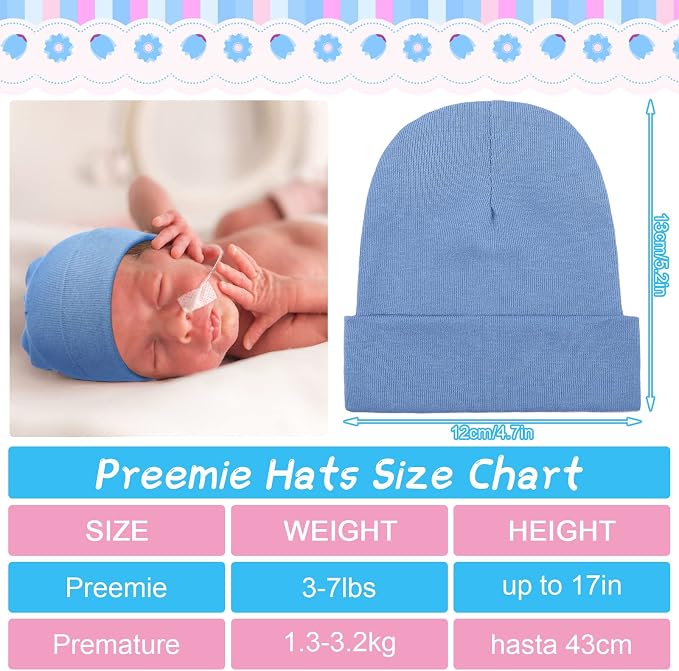 Newcotte 6 Preemie Hats - Image 2