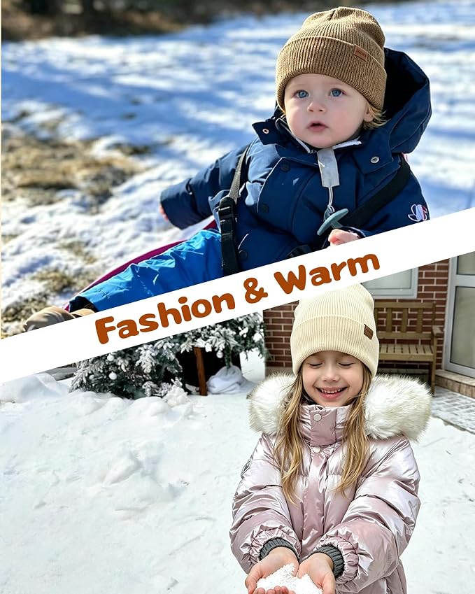 Baby Beanie Toddler Infant Winter Hats kids Warm Knit Caps - Image 6